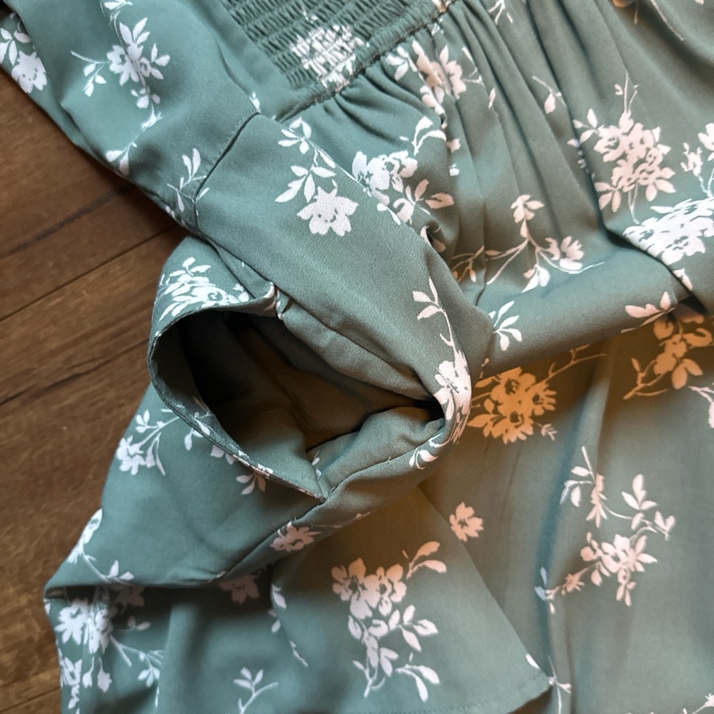 Floral Green Dress - Picture 9 of 9